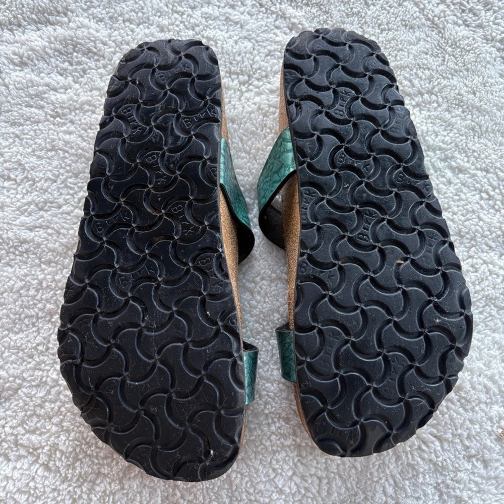 Birkenstock Birki's Sylt Birko Flor Turquoise Sandals Women's Size 39 N 8/8.5 - Picture 4 of 7